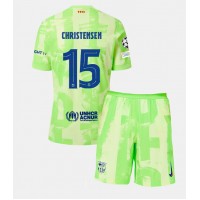 Barcelona Andreas Christensen #15 Fotballklær Tredjedraktsett Barn 2024-25 Kortermet (+ korte bukser)